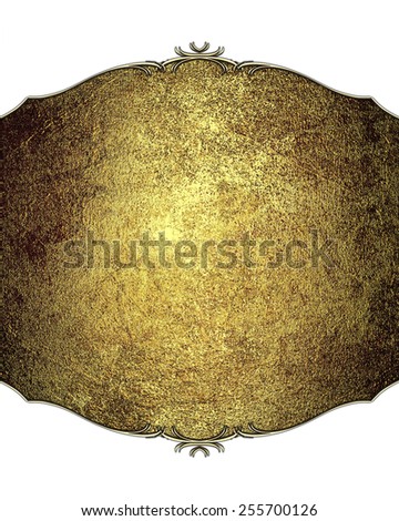 Metal plate isolated on white background. Template design for text. Template for site