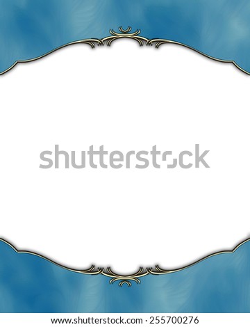 Blue frame on a white background. Template design for text. Template for site
