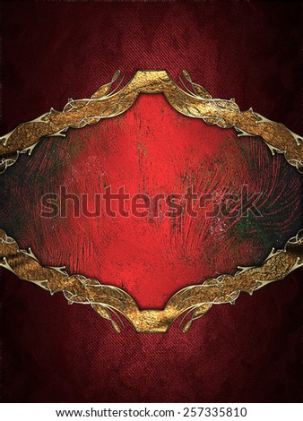 Abstract red frame with gold border. Design template. Design siteAbstract red frame with gold border. Design template. Design site