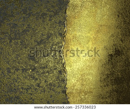 Grunge background and golden texture. Design template. Design site