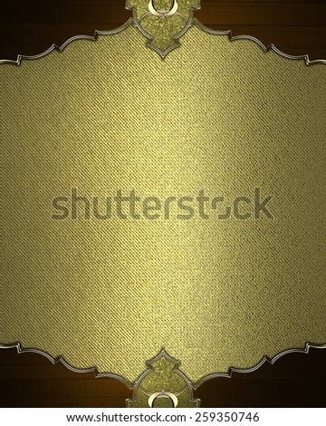 gold frame with a gold border. Design template. Design site