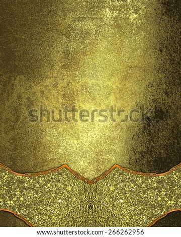 Element for design. Template for design. Grunge background with gold decoration