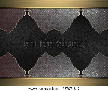 Gold Element for design. Template for design. Beautiful frame of gold and abstract patterns