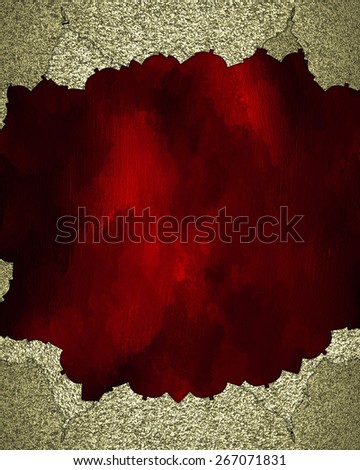 Gold Element for design. Template for design. Red texture with gold torn edges