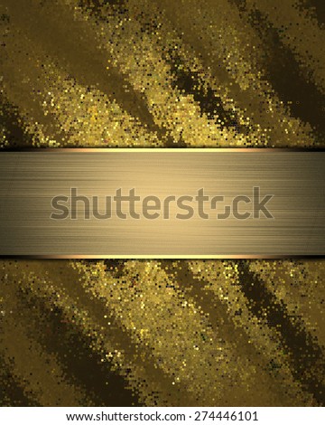Abstract rich gold background with gold nameplate. Element for design. Template for design.
