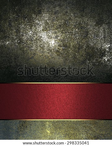 Grunge black background with a gold sign for writing the text. Element for design. Template for design.