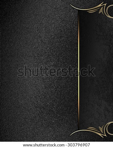 Black velvet background with ornament. Element for design. Template for design. copy space for ad brochure or announcement invitation, abstract background