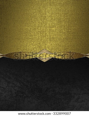 Black and gold background with a pattern. Element for design. Template for design. copy space for ad brochure or announcement invitation, abstract background