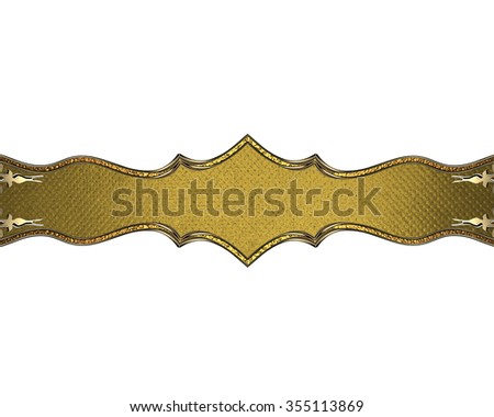 Template yellow name plate with pattern. Element for design. Template for design. copy space for ad brochure or announcement invitation, abstract background