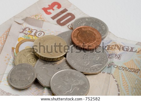 money clipart uk. Close-up of British money