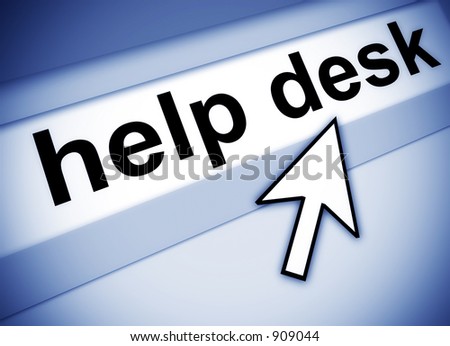 Graphic of address bar on computer with cursor arrow, pointing to help desk