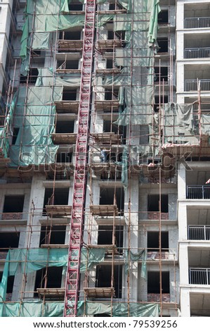 An apartment construction site in China