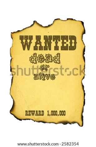 Wanted dead or alive Can be use as background