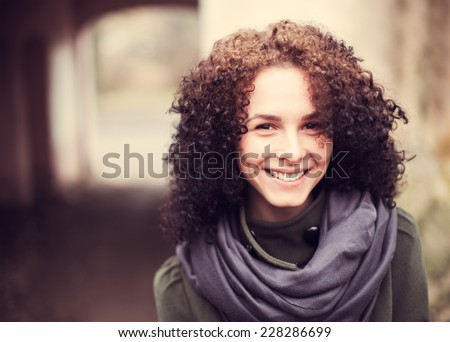 portrait of a happy smiling girl