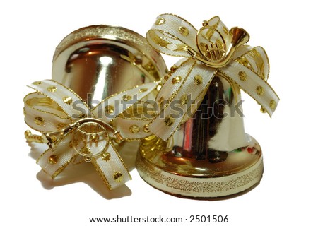 stock photo wedding bells isolated on white background with clipping path 