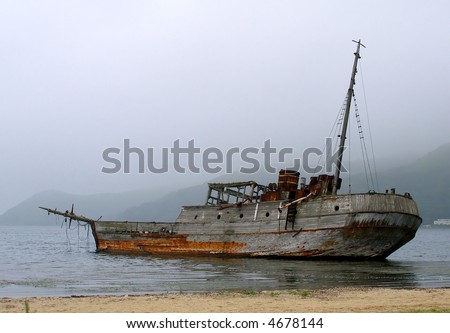 Old sunken ship