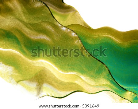 Flying green silk