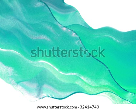 Blue-green flying silk
