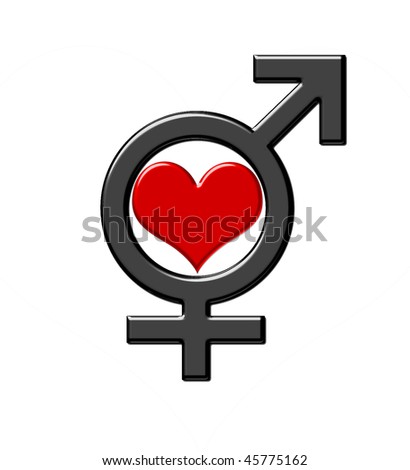 stock photo : Symbol of unity male and female beginnings, love logo, Yin-