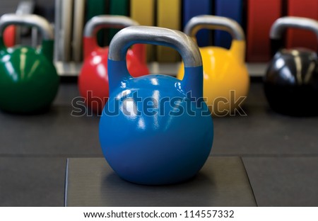 Blue Kettle Bell Weight Steel Composition