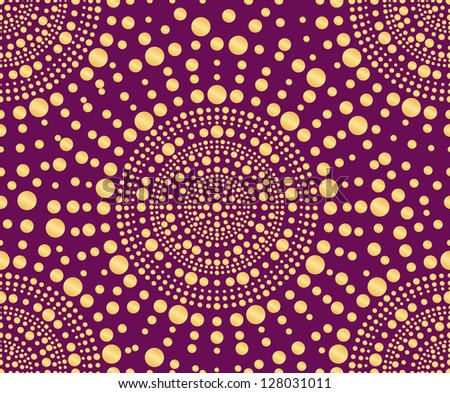 seamless pattern with golden circles