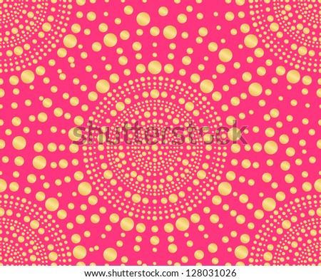 seamless pattern with golden circles