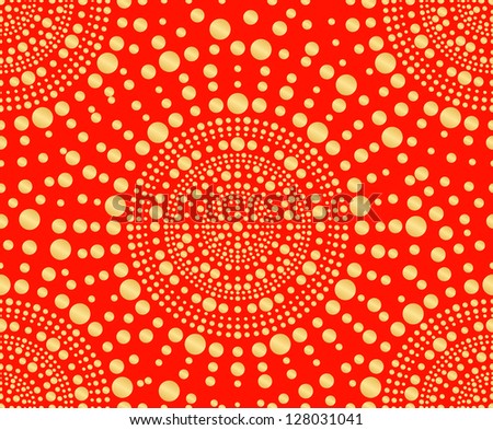 seamless pattern with golden circles