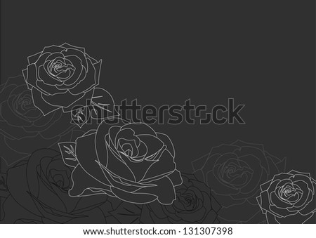 gray background with silhouettes of roses to various holidays