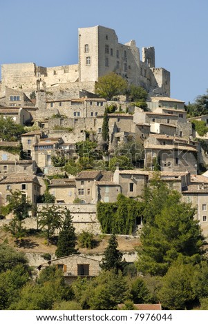 The old village of La Coste in France. In the castle once lived the well known Marquis de Sade.