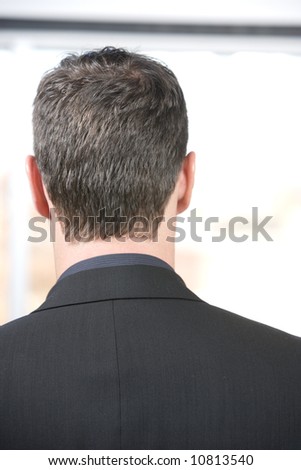 Back of a business mans head
