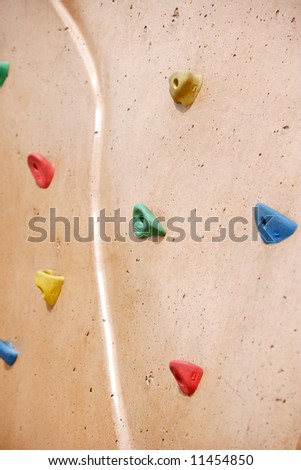 A Rock Climbing wall in a play area