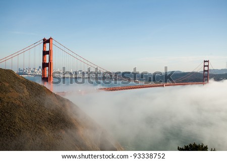 The Golden Gate in a Fog Bank