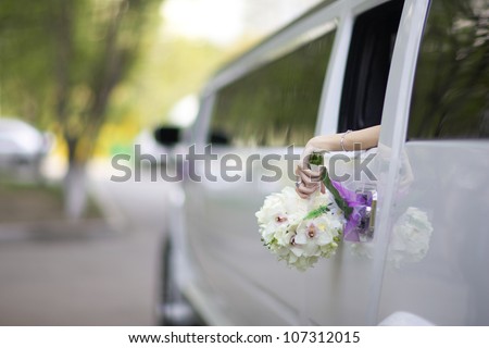 limousine wedding bouquet