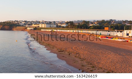 Paignton beach and seafront Torbay Devon England a popular tourist resort on the South West Coast Path