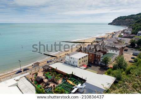 Shanklin town Isle of Wight England UK, popular tourist and holiday location east coast of the island on Sandown Bay with sandy beach