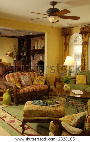 a comfortable family room in a home