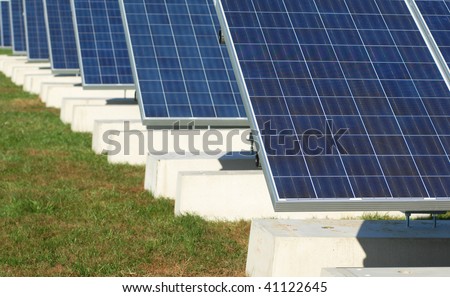 installation of solar panels for electricity generation