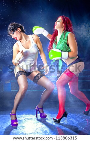 Women fighting to death in lingerie. / Woman Ultimate Fight