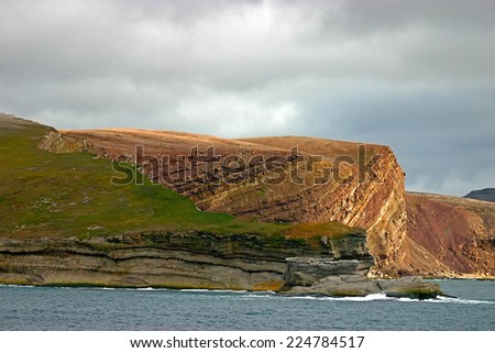 Bear Island, the southernmost island of the Norwegian Svalbard archipelago in the Barents Sea.
