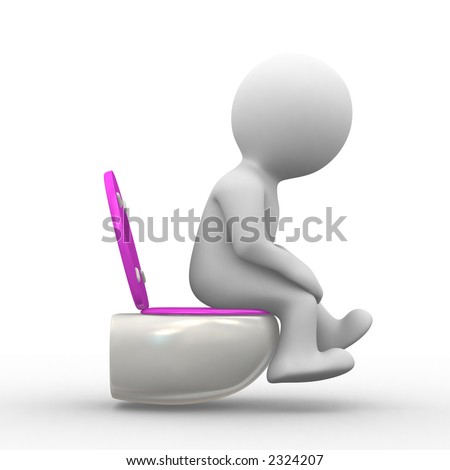 stock photo abstract 3d little person pee girl like style