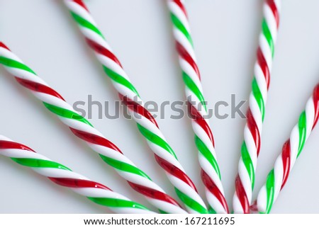 candy cane on white background