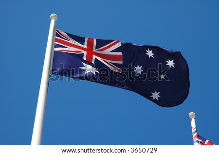 Australian Flag Waving