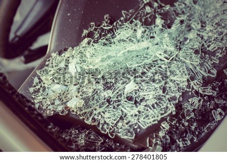 It is clear glass repair or auto accident on the road.