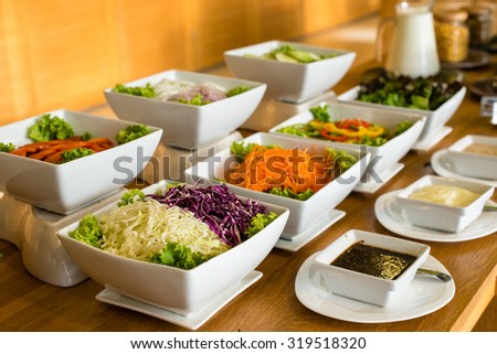 Served with a salad bar vegetables Morning Buffet