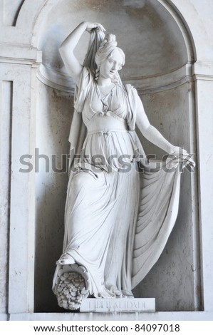 Classic white statue - patroness of generosity