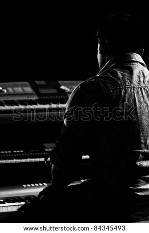 Keyboard Player Silhouette