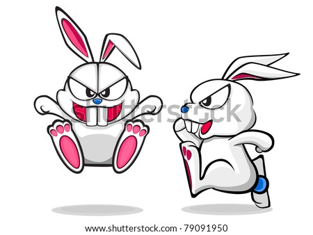 cartoon rabbit running