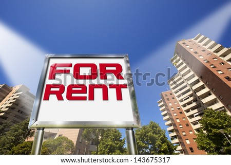 House For Rent - Big Chrome Billboard / Large chrome billboard with written \