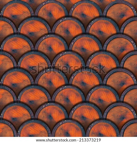 Grunge Metal Circles Background - Wine Barrels / Grunge Texture or background with wooden brown and bordeaux circles - Bottom of the barrel