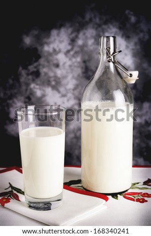milk glass bottle